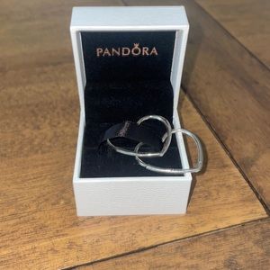 Pandora heart hoop earrings